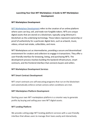 NFT Marketplace Development Company - Osiz