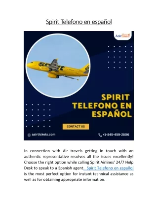 Spirit Telefono en español |  1-845-459-2806