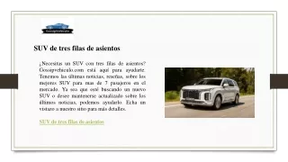 SUV de tres filas de asientos