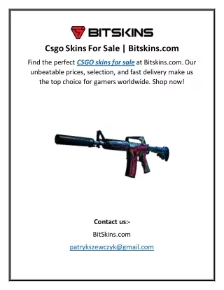 Csgo Skins For Sale Bitskins.com