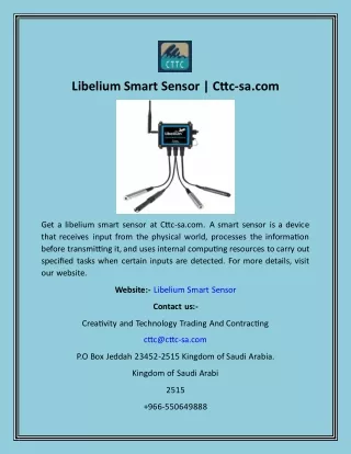 Libelium Smart Sensor  Cttc-sa