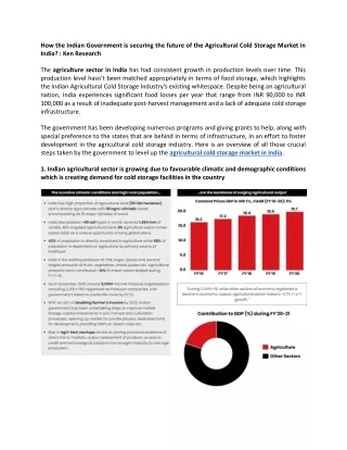 India Agricultural Cold Storage Sector: Ken Research