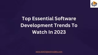 Top Essential Software Development Trends To Watch In 2023