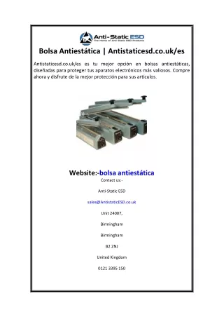 Bolsa Antiestática  Antistaticesd.co.uk es