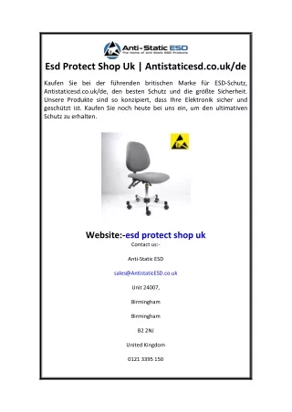 Esd Protect Shop Uk  Antistaticesd.co.uk de