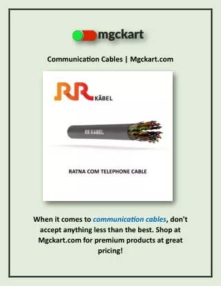 Communication Cables | Mgckart.com