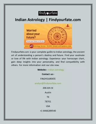 Indian Astrology  Findyourfate