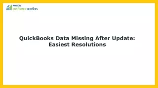 How To Solve QuickBooks Data Missing After Update Issue