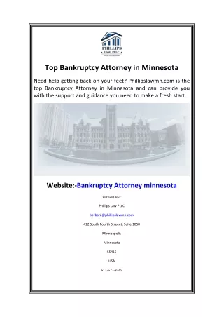 Top Bankruptcy Attorney in Minnesota