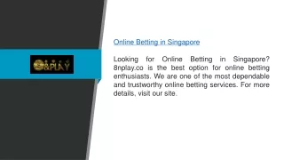 Online Betting in Singapore | 8nplay.co