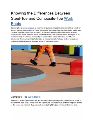 Knowing the Differences Between Steel-Toe and Composite-Toe Work Boots