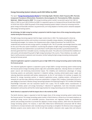 Energy Harvesting System Market