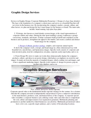 Graphic Designing services