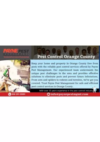 Pest Control Orange County
