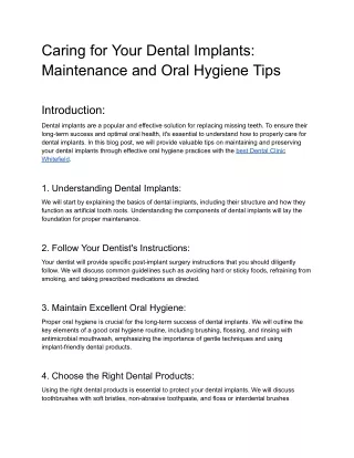 Caring for Your Dental Implants_ Maintenance and Oral Hygiene Tips