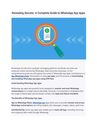 Revealing Secrets_ A Complete Guide to WhatsApp Spy Apps