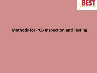 Methods for PCB Inspection and Testing