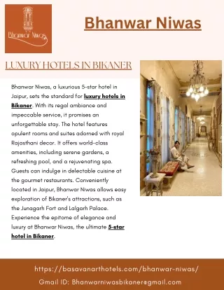 Luxury Hotels In Bikaner