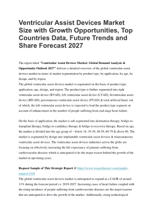 Ventricular Assist Devices Market Share, Top Players with Strategies