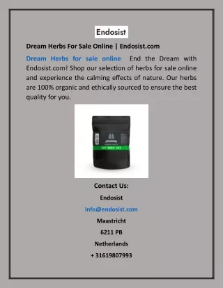 Dream Herbs For Sale Online | Endosist.com