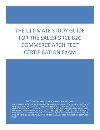 The Ultimate Study Guide for the Salesforce B2C Commerce Architect Certification