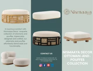 Relax in Style Nismaaya Decor Ottoman-and-Pouffes Collection