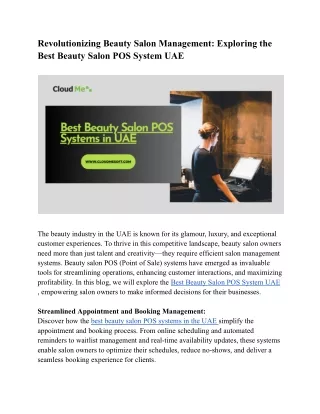 Revolutionizing Beauty Salon Management_ Exploring the Best POS Systems in the UAE