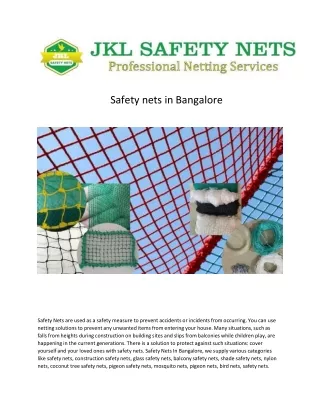 safety nets bang