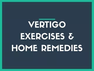 Vertigo Exercises