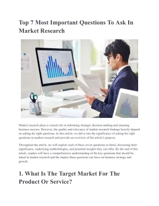 Top 7 Most Important Questions To Ask In Market Research