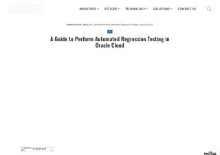 A Guide to Perform Automated Regression Testing in Oracle Cloud