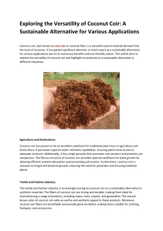 coco coir | coconut coir - Plantbest