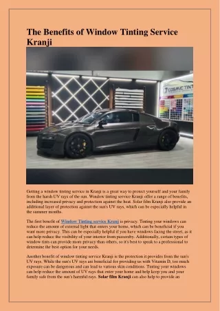 Looking for the best Car wrap in Kranji