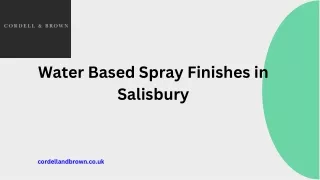 Water Based Spray Finishes in Salisbury