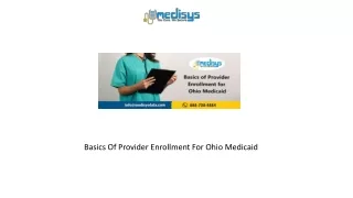 Basics Of Provider Enrollment For Ohio Medicaid