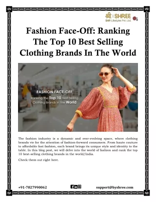 Fashion Face-Off: Ranking The Top 10 Best Selling Clothing Brands In The World