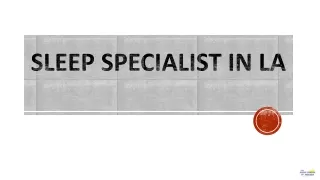 Sleep specialist in LA