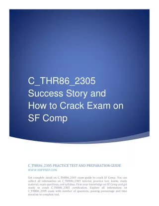 C_THR86_2305 Success Story and How to Crack Exam on SF Comp