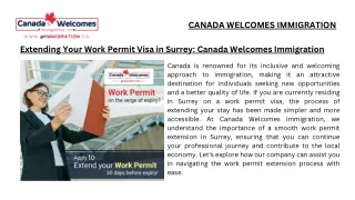 Extending Your Work Permit Visa in Surrey: Canada Welcomes Immigration