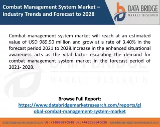 Combat Management System Market