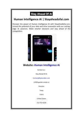 Human Intelligence Ai Stayaheadofai.com