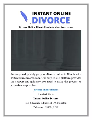 Divorce Online Illinois  Instantonlinedivorce