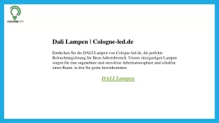 Dali Lampen  Cologne-led.de