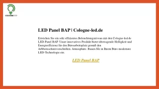 LED Panel BAP  Cologne-led.de