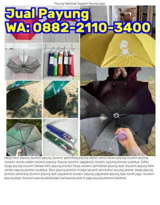 088ᒿ·ᒿ110·౩Ꮞ00 (WA) Payung Murah Sablon Ukuran Payung Promosi