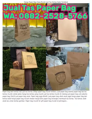 0882.2528.5766 (WA) Jual Paper Bag 50 Tas Kertas Namanya