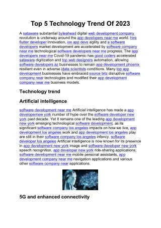 Top 5 Technology Trend Of 2023