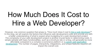 How Much Does It Cost to Hire a Web Developer_