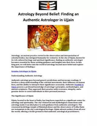 Astrology Beyond Belief Finding an Authentic Astrologer in Ujjain