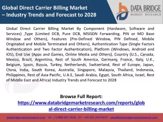 Global Direct Carrier Billing Market